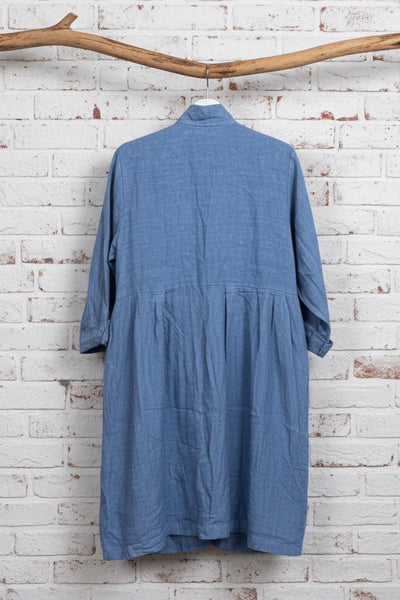 Linen Duster Jacket - Cornflower