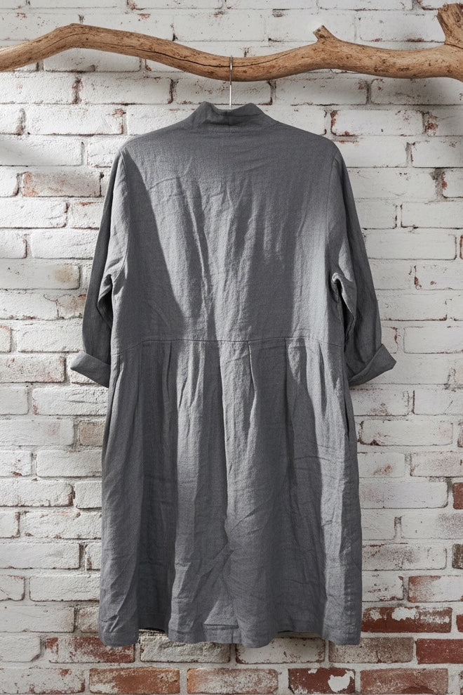 Linen Duster Jacket - Graphite – Merchant Monkey
