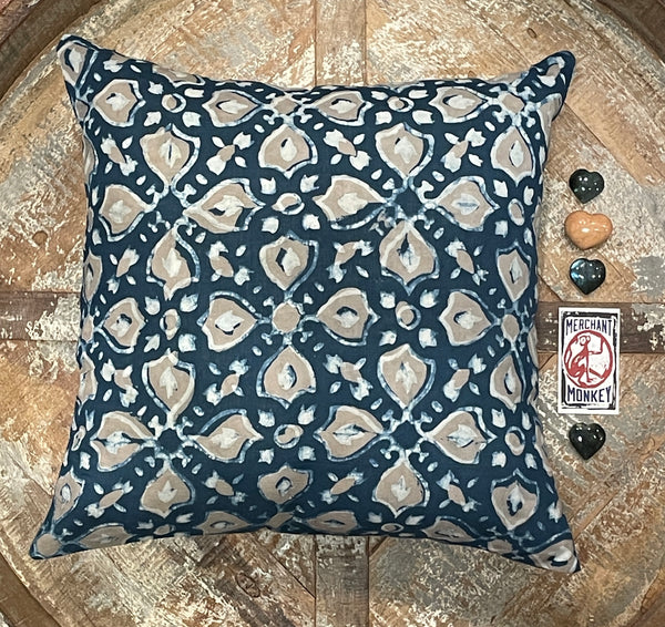 Gray Flower Pillow Cover