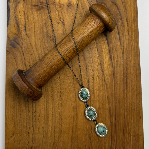 3-Drop Cabochon Turquoise Pendent