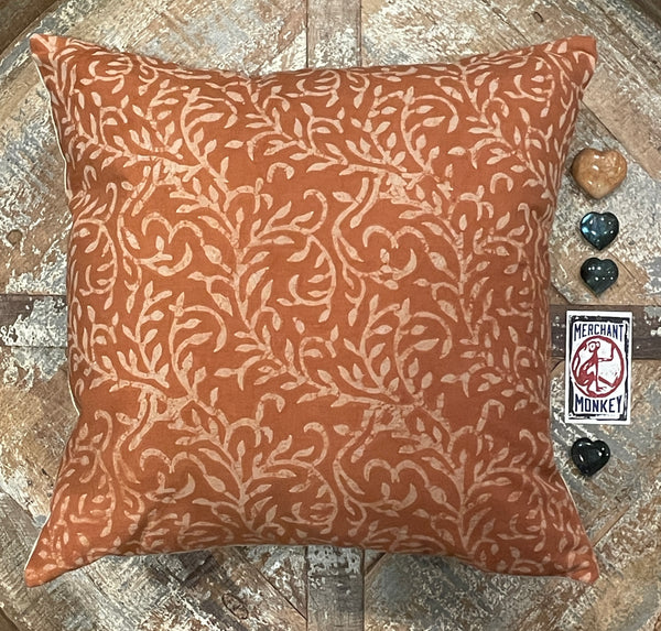 Terracotta Vine Pillow Cover