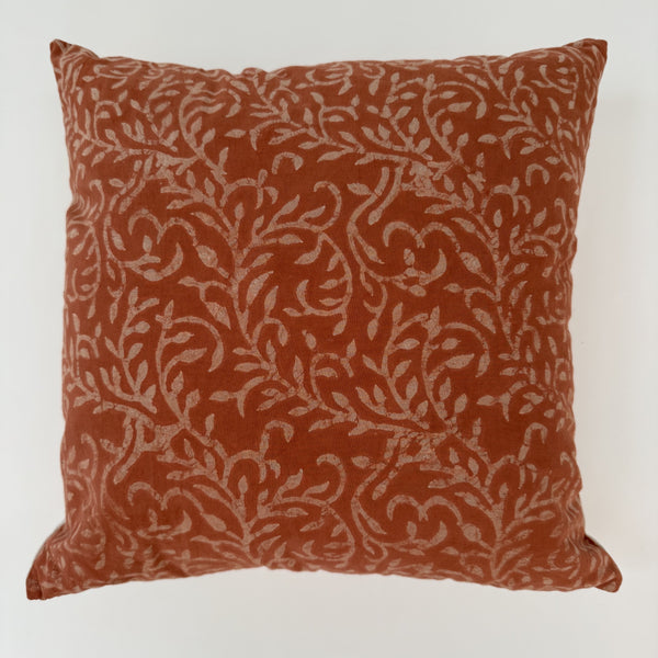 Terracotta Vine Pillow Cover