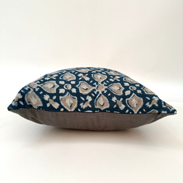 Gray Flower Pillow Cover