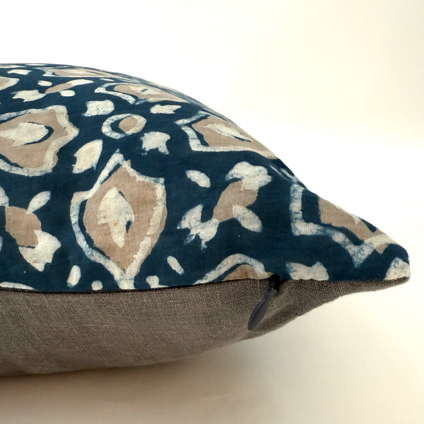 Gray Flower Pillow Cover