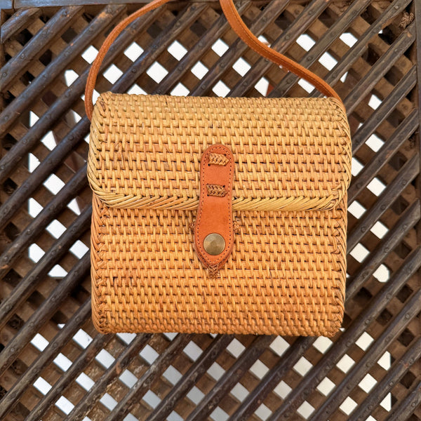 Hand-woven Rattan Purse