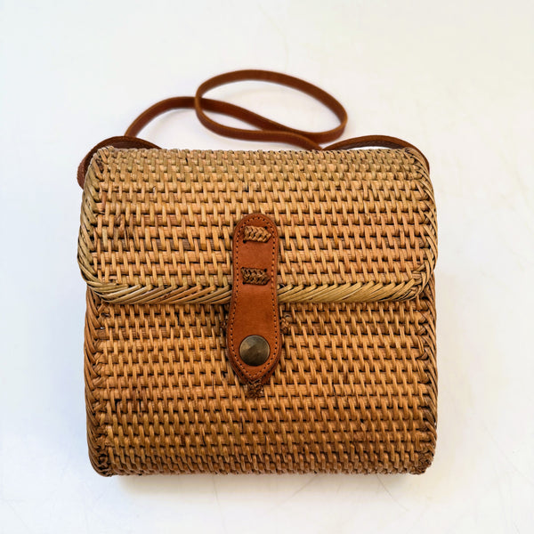 Hand-woven Rattan Purse