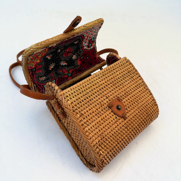 Hand-woven Rattan Purse