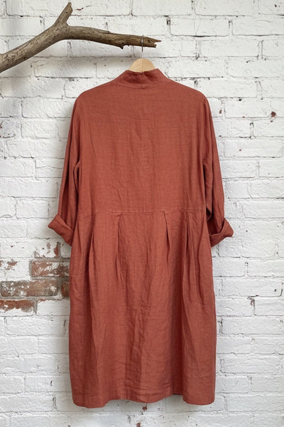 Linen Duster Jacket - Cayenne
