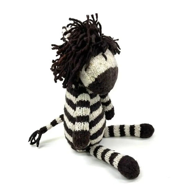 Organic Wool Knit Buddy | Zachary the Zebra