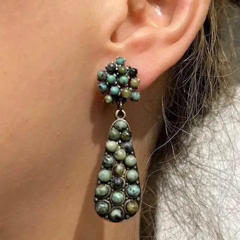 Small Double Drop Post Earrings