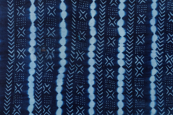 West African Indigo Cloth Cross Pattern