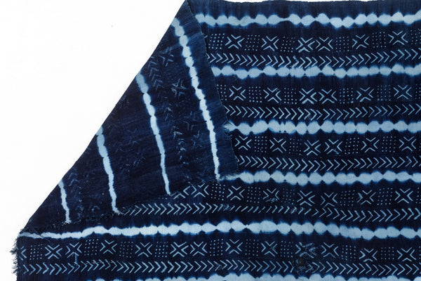 West African Indigo Cloth Cross Pattern