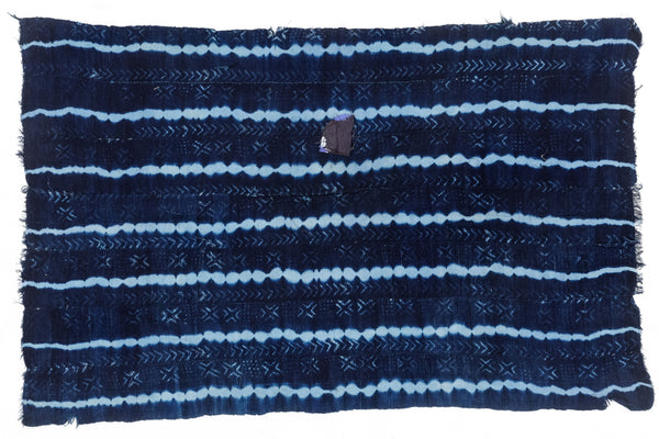 West African Indigo Cloth Cross Pattern