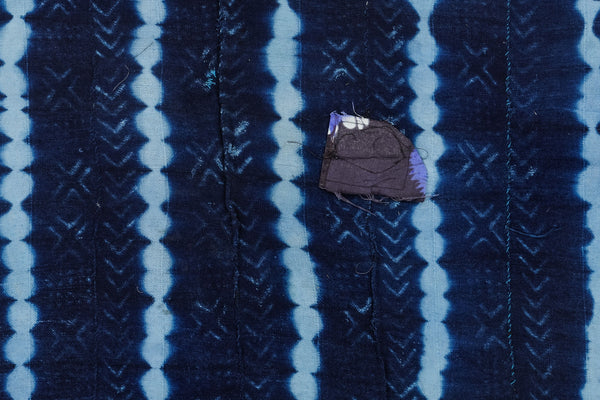 West African Indigo Cloth Cross Pattern