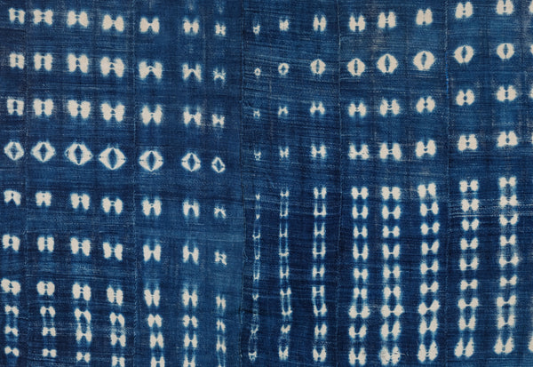 West African Indigo Cloth Deer Print Pattern